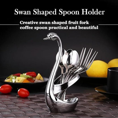 Swan Base Fork Holder With Fork Set for Hotels, Kitchen & Home D�cor