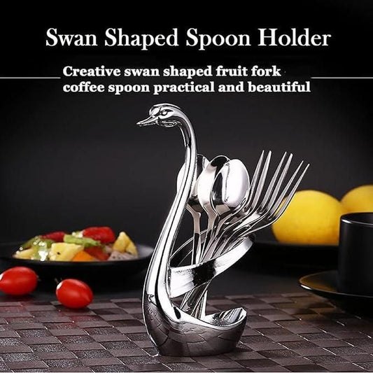 Swan Base Fork Holder With Fork Set for Hotels, Kitchen & Home D�cor